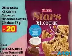 ÜLKER STARS XL COOKİE COCO STAR HİNDİSTAN CEVİZLİ ÇİKOLATA 47 GR